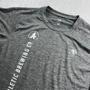 Rabbit Mens EZ Tee Athletic Brewing Co Running Shirt Grey Short Sleeve Large